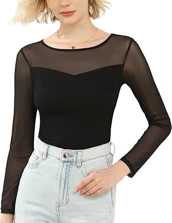 see through blouse|Amazon.com: Transparent Blouses For Women